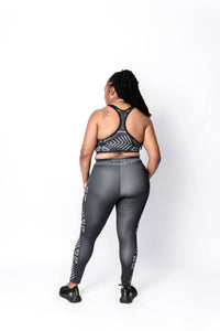 Load image into Gallery viewer, Black and White Tribal Legging Set
