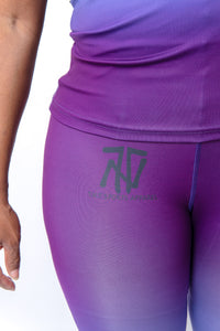 Load image into Gallery viewer, Blue and  Purple Legging Set
