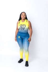 Load image into Gallery viewer, Yellow and Blue Legging Set

