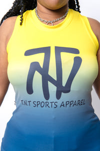 Load image into Gallery viewer, Yellow and Blue Legging Set
