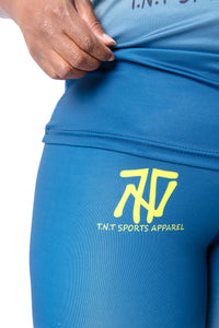 Load image into Gallery viewer, Yellow and Blue Legging Set
