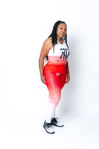 Load image into Gallery viewer, Red and White Fade Legging Set
