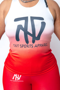 Load image into Gallery viewer, Red and White Fade Legging Set
