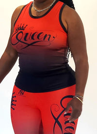 Load image into Gallery viewer, Queen Leggings Sets - Red
